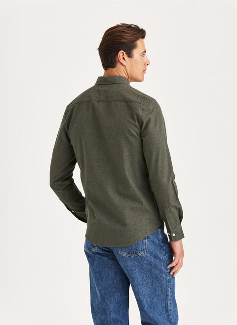 Watts Flannel Shirt, Olive Oliven