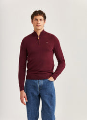 Merino John Zip Bordeaux