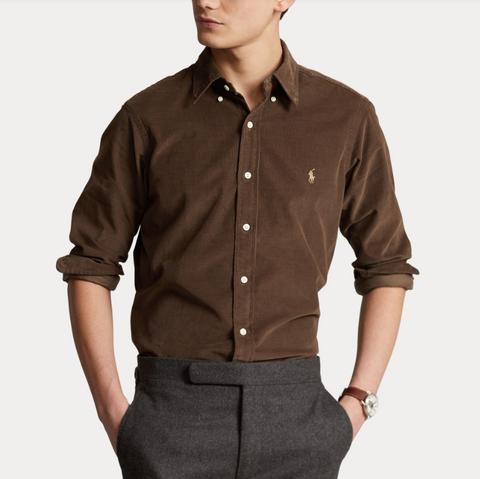 Sport Shirt Slim Brun