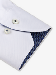 Hvit Twillskjorte i kontrast Hvit