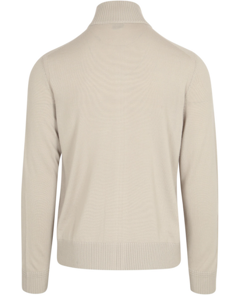 Avac Zip Cardigan, Beige Beige