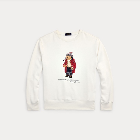 Polo Bear Fleece Sweat, hvit Hvit