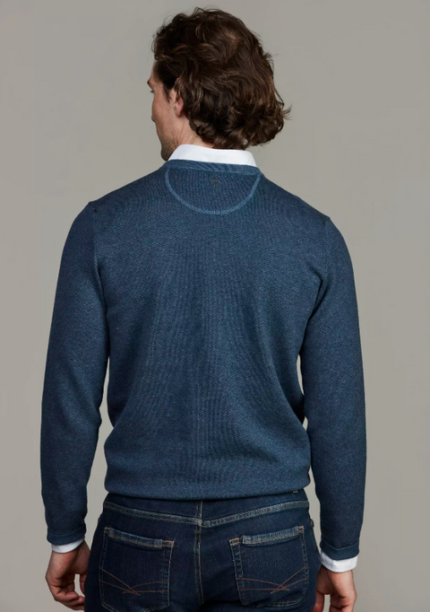 Herringbone Knit Blue Blå