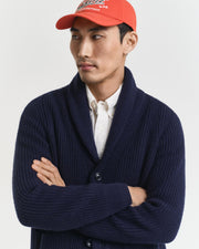 Wool Blend Cardigan Blå