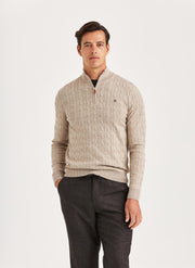 Merino Cable John Zip, 05 Khaki