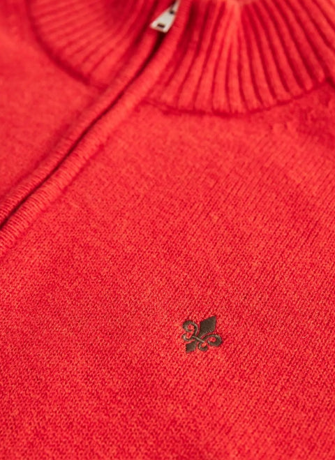 New Hertford Half Zip, 40 Rød