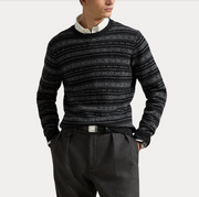 Fair isle wool sweater Koksgrå