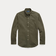 Brushed flannel shirt, grønn Grønn