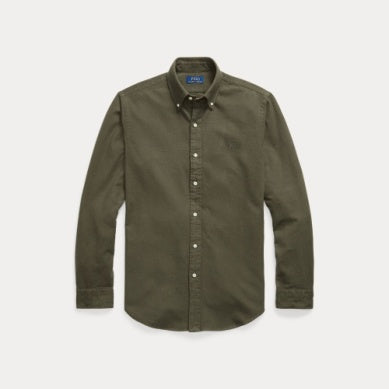 Brushed flannel shirt, grønn Grønn