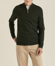 Merino John Zip Oliven