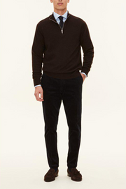 Patton Half Zip Mørkebrun