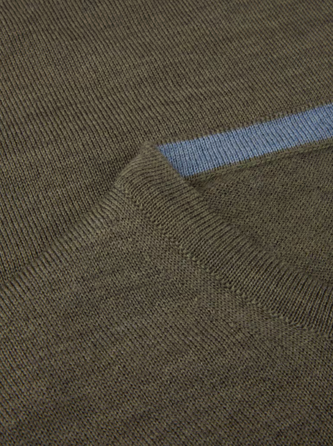 Merino Sweater With Patch Grønn