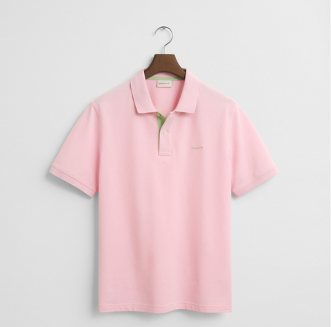 REG CONTRAST PIQUE SS POLO Rosa