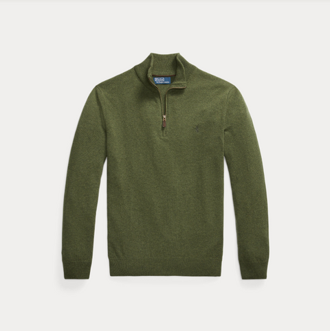 Long Sleeve Halfzip, Green Mørkegrønn