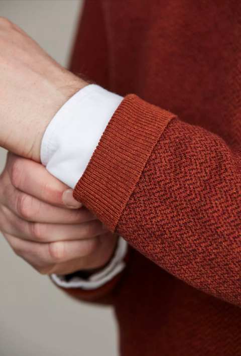 Herringbone Knit Orange Oransje
