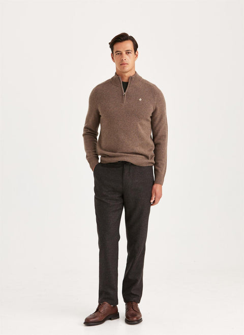 New Hertford Half Zip, 84 Brun