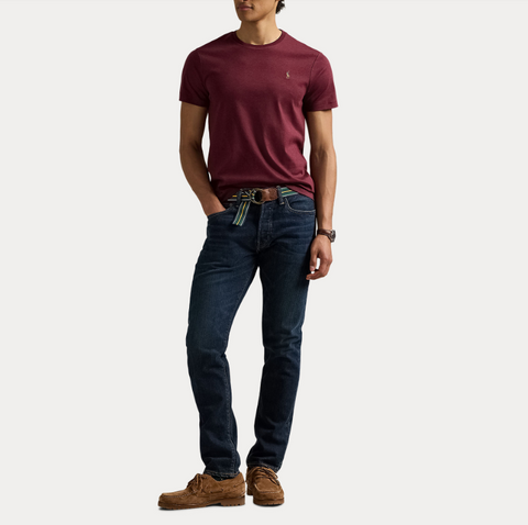T-shirt Polo, red Mørkerød