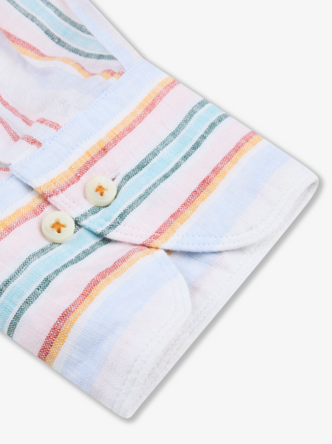 Linen FB Sport Shirt Stripe Multi