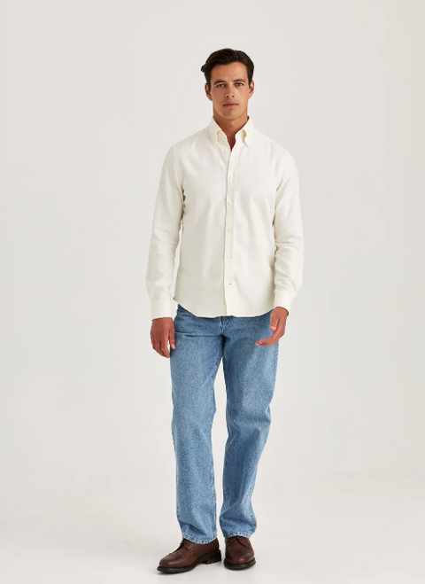 Soft lama shirt, classic fit Off-White