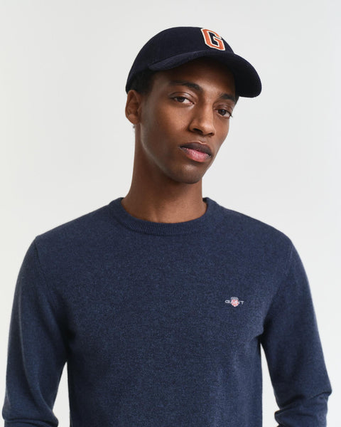 Superfine Lambswool C-Neck Blå