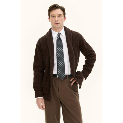 Roland Cardigan Mørkebrun