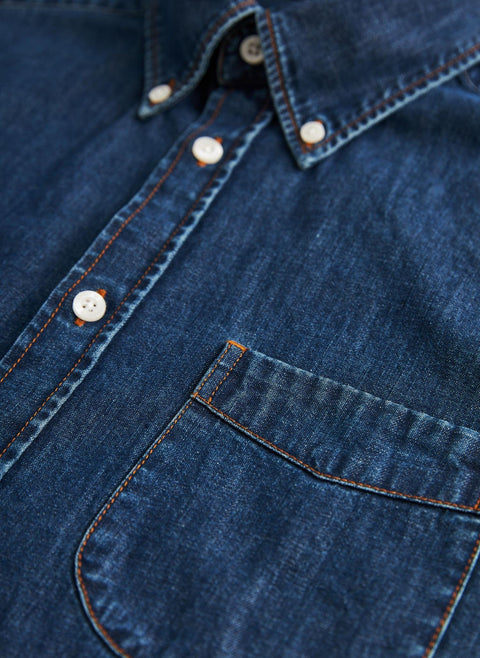 Midweight denim  shirt Blå