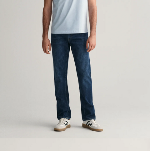 Regular Gant Jeans Blå