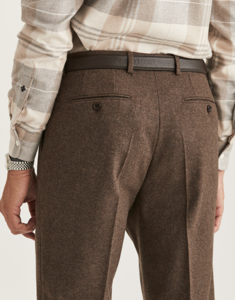 Morris Flannel Trouser, Brown Brun