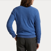Half Zip Wool Knit Blå