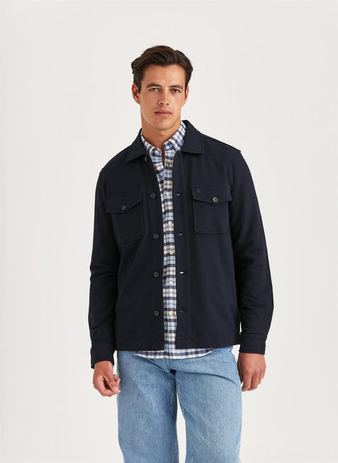 ANDREW JERSEY OVERSHIRT Mørkeblå