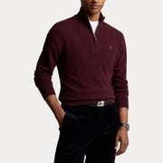 Long Sleeve Halfzip Burgunder