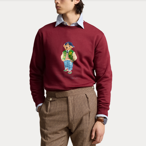 Polo Bear Fleece Sweat Rød