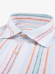 Linen FB Sport Shirt Stripe Multi