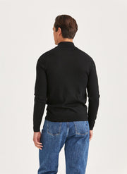 Merino John Zip, sort Sort