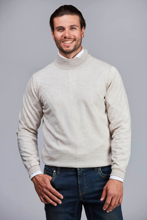 Merino Rollneck Knit, irish white Off-White