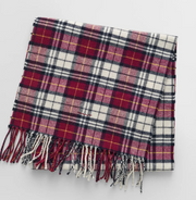 Multi Check Scarf Burgunder