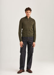 Merino John Zip Oliven