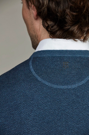 Herringbone Knit Blue Blå