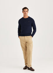 Merino Oneck Blue Mørkeblå