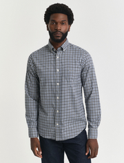 Reg twill gingham shirt Blå