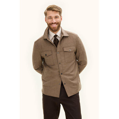 Flanell Shirt Jacket Beige/Khaki