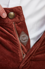 5-PKT CUT'N SEW CORD, RED EARTH Burgunder