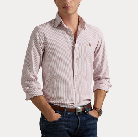 Slim Fit Striped Oxford Shirt Striper