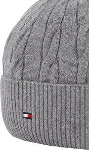 Th Flag Cable Knit Beanie Grå