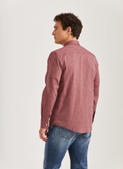 Watts Flannel Shirt, Wine Red Mørkerød