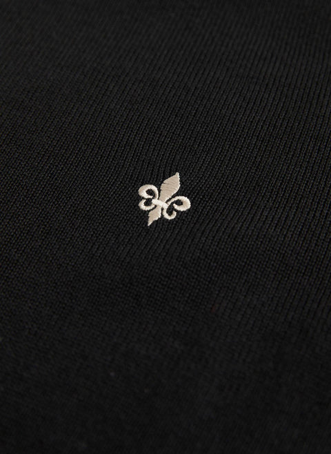 Merino John Zip, sort Sort