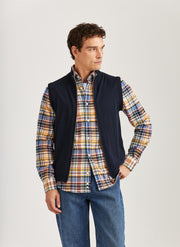 Merino Zip Vest, marine Marine