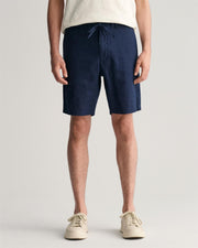 Relaxed Linen Shorts DS Marine