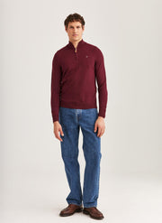 Merino John Zip Bordeaux