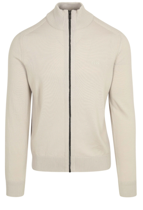 Avac Zip Cardigan, Beige Beige